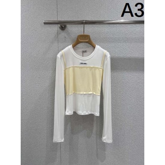 2026新品 長袖Tシャツ MIU MIU ミュウミュウ 今季トレンドを反映