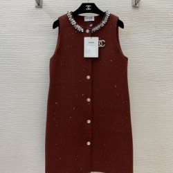 2025SS ワンピース CHANEL シャネル 抜群なブランドプリント