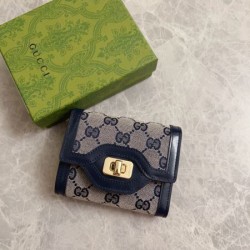 2025SS 抜群なブランドプリント GUCCI グッチ 三つ折り財布