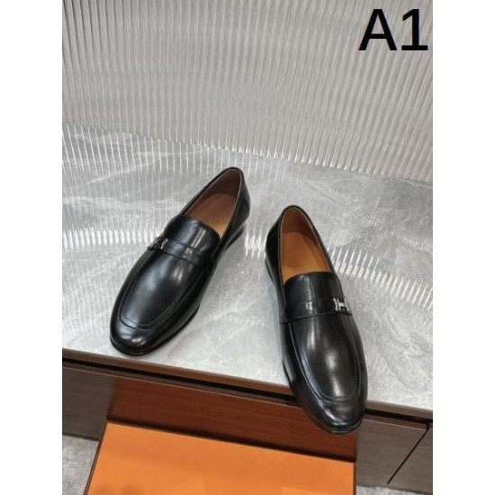 HERMES エルメス 2025SS 高レビューアイテム メンズ用 ビジネスシューズ HERMES エルメス 2025SS 高レビューアイテム メンズ用 ビジネスシューズ