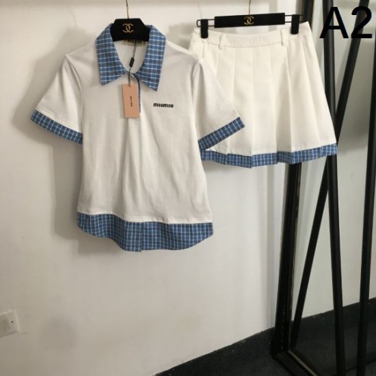 MIU MIU ミュウミュウ 2025SS お色味たくさん大人気 上下セット