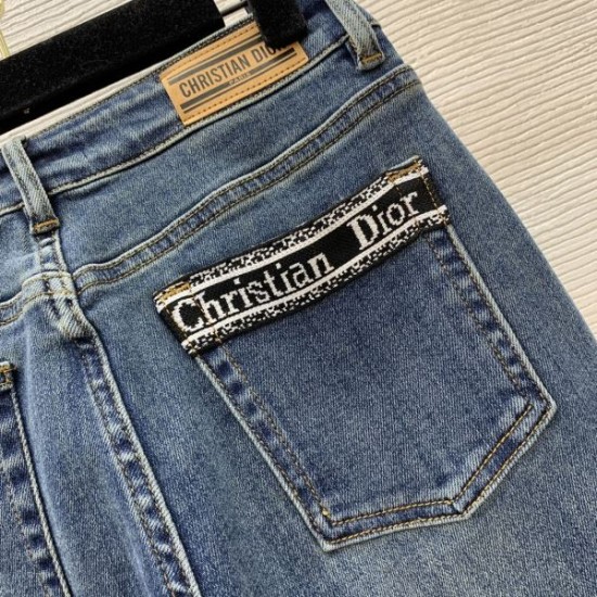 ディオール (DIOR) 2025SS新作 アトリエパッチ デニムジーンズ 個性的アイテム