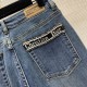 ディオール (DIOR) 2025SS新作 アトリエパッチ デニムジーンズ 個性的アイテム