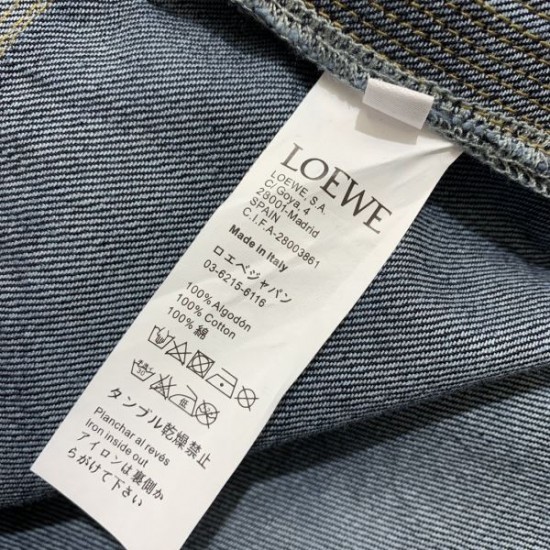 ロエベ (LOEWE) 2025SS新作 ダメージ加工 デニムパンツ おしゃれ上級者