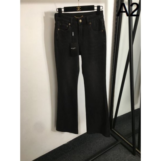 イヴサンローラン (YSL) 2025SS限定 カサンドラロゴ デニムジーンズ 日本未入荷