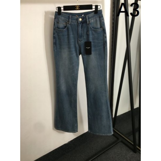 イヴサンローラン (YSL) 2025SS限定 カサンドラロゴ デニムジーンズ 日本未入荷