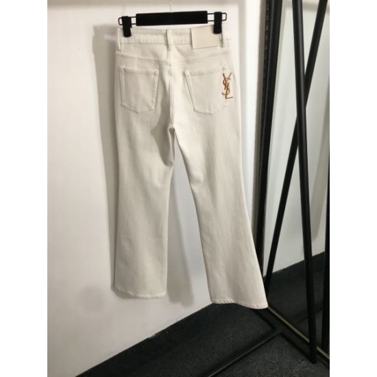 イヴサンローラン (YSL) 2025SS限定 カサンドラロゴ デニムジーンズ 日本未入荷