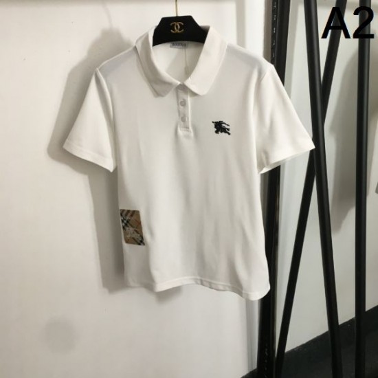 バーバリー (BURBERRY) 2025SS新作 チェック柄アクセント 半袖Tシャツ 春夏マストハブ