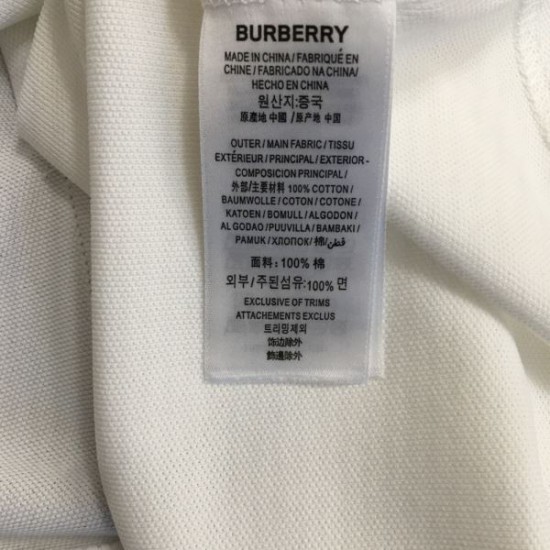 バーバリー (BURBERRY) 2025SS新作 チェック柄アクセント 半袖Tシャツ 春夏マストハブ
