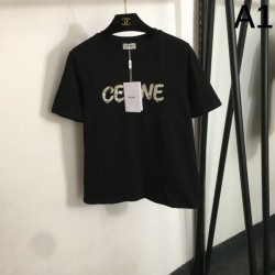 セリーヌ (CELINE) 2025SS クルーネック 半袖Tシャツ ベーシック＆エレガント