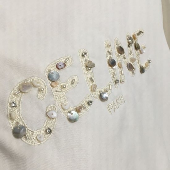 セリーヌ (CELINE) 2025SS クルーネック 半袖Tシャツ ベーシック＆エレガント