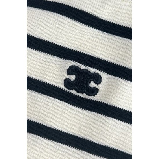 セリーヌ (CELINE) 2025SS新作 レザーアクセント チョッキ モードスタイル