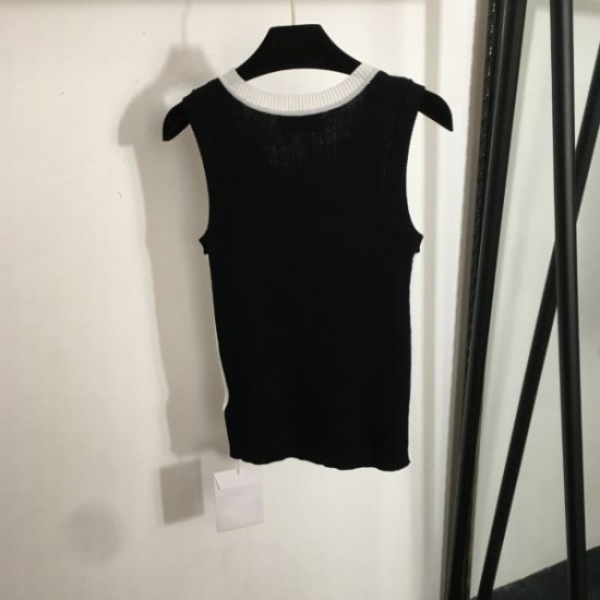 シャネル (CHANEL) 2025SS新作 パール装飾 ニットベスト プレタポルテ