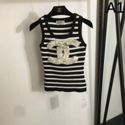 シャネル (CHANEL) 2025SS限定 リブニットベスト 大人可愛い 上品