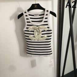 シャネル (CHANEL) 2025SS限定 リブニットベスト 大人可愛い 上品