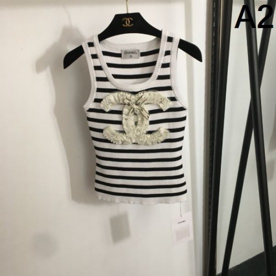 シャネル (CHANEL) 2025SS限定 リブニットベスト 大人可愛い 上品