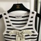 シャネル (CHANEL) 2025SS限定 リブニットベスト 大人可愛い 上品