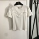 シャネル (CHANEL) 2025SS ロゴ刺繍 半袖Tシャツ 定番人気モデル