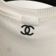 シャネル (CHANEL) 2025SS ロゴ刺繍 半袖Tシャツ 定番人気モデル