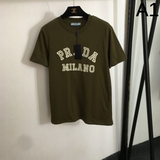 プラダ (PRADA) 2025SS新作 コットンポプリン 半袖Tシャツ お買い得