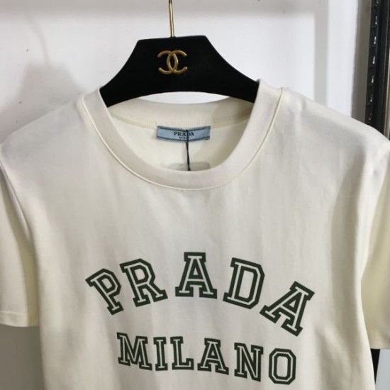 プラダ (PRADA) 2025SS新作 コットンポプリン 半袖Tシャツ お買い得