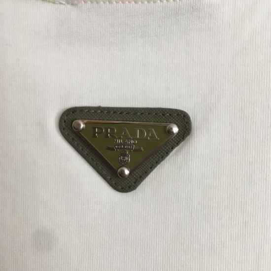 プラダ (PRADA) 2025SS新作 コットンポプリン 半袖Tシャツ お買い得