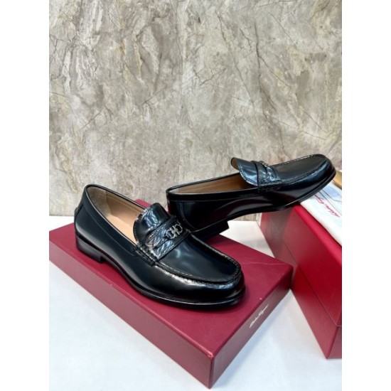 FERRAGAMO サルヴァトーレ フェラガモ 2025SS 品の良い メンズ用 ビジネスシューズ FERRAGAMO サルヴァトーレ フェラガモ 2025SS 品の良い メンズ用 ビジネスシューズ
