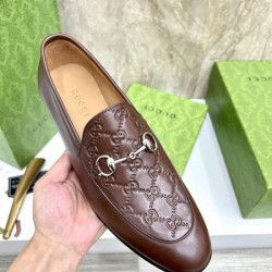 GUCCI グッチ 2025SS 定番人気薄手柔らか メンズ用 ビジネスシューズ 