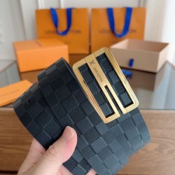 2025SS ベルト LOUIS VUITTON ルイヴィトン 定番の上質レザーにロゴが光るデザイン
