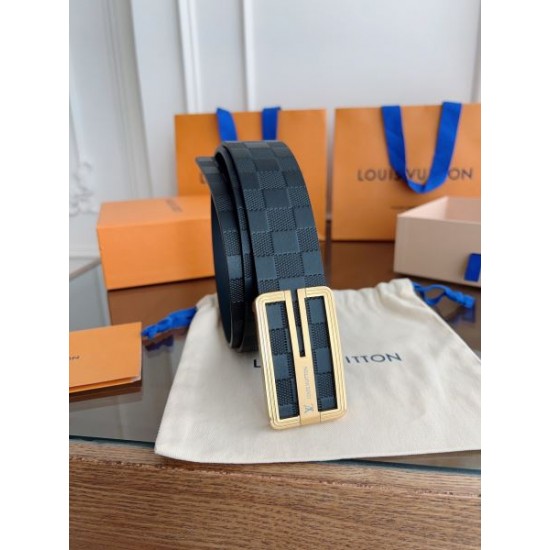 2025SS ベルト LOUIS VUITTON ルイヴィトン 定番の上質レザーにロゴが光るデザイン