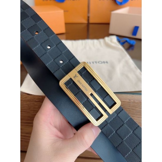 2025SS ベルト LOUIS VUITTON ルイヴィトン 定番の上質レザーにロゴが光るデザイン