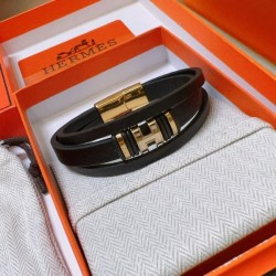 2025SS ブレスレット HERMES エルメス 極上のレザー感が光る逸品