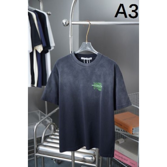 2025SS ALEXANDER WANG アレキサンダーワン 高級ロゴ刺繍 半袖Tシャツ 人気ストリート風カジュアルトップス