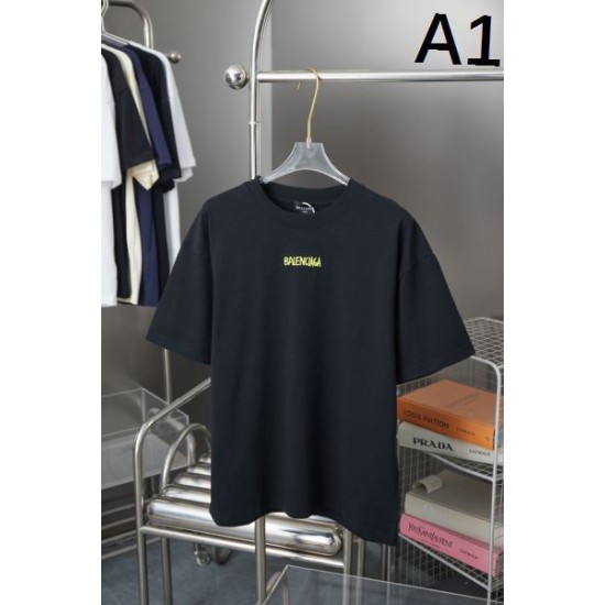 2025SS BALENCIAGA バレンシアガ トレンドロゴプリント 半袖Tシャツ モード系ユニセックスコーデ