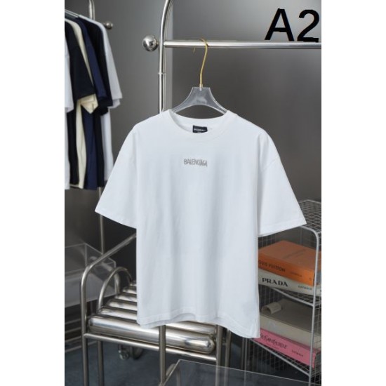 2025SS BALENCIAGA バレンシアガ トレンドロゴプリント 半袖Tシャツ モード系ユニセックスコーデ