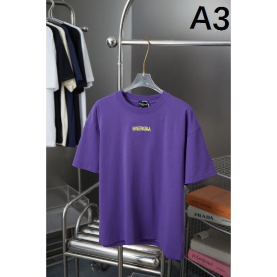 2025SS BALENCIAGA バレンシアガ トレンドロゴプリント 半袖Tシャツ モード系ユニセックスコーデ