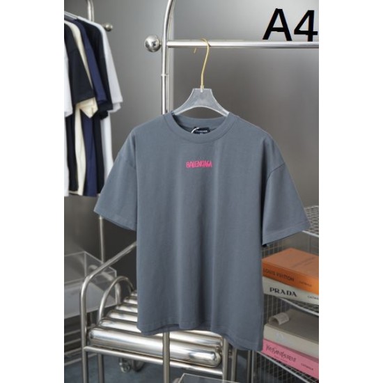 2025SS BALENCIAGA バレンシアガ トレンドロゴプリント 半袖Tシャツ モード系ユニセックスコーデ