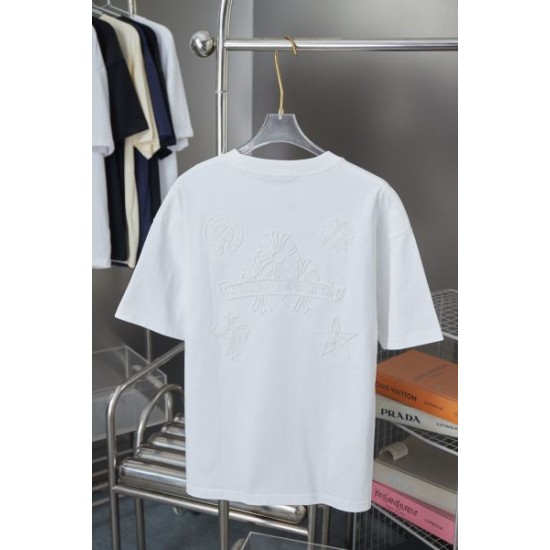 2025SS CHROME HEARTS クロムハーツ クロスロゴプリント 半袖Tシャツ ストリート系メンズ必見