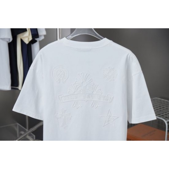 2025SS CHROME HEARTS クロムハーツ クロスロゴプリント 半袖Tシャツ ストリート系メンズ必見