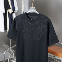 2025SS CHROME HEARTS クロムハーツ 人気シルバー調デザイン 半袖Tシャツ バイカースタイルに最適