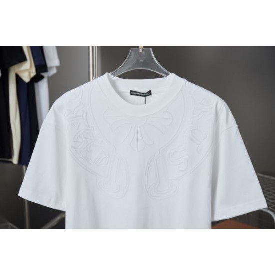 2025SS CHROME HEARTS クロムハーツ 人気シルバー調デザイン 半袖Tシャツ バイカースタイルに最適