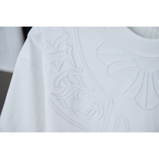 2025SS CHROME HEARTS クロムハーツ 人気シルバー調デザイン 半袖Tシャツ バイカースタイルに最適