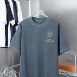 2025SS CHROME HEARTS クロムハーツ トレンドアイコン刺繍 半袖Tシャツ ユニセックスモデル