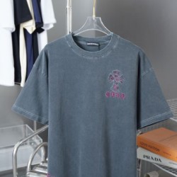 2025SS CHROME HEARTS クロムハーツ トレンドアイコン刺繍 半袖Tシャツ ユニセックスモデル