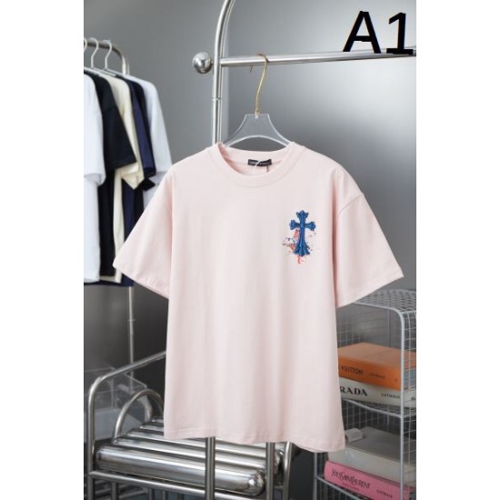 2025SS CHROME HEARTS クロムハーツ モノトーンクロスロゴ 半袖Tシャツ 人気再燃アイテム