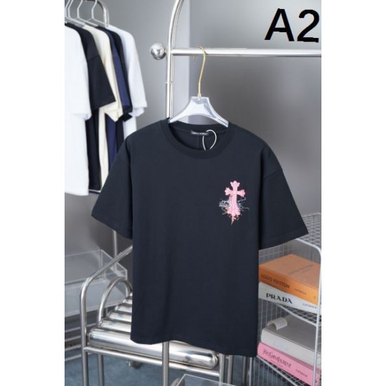 2025SS CHROME HEARTS クロムハーツ モノトーンクロスロゴ 半袖Tシャツ 人気再燃アイテム