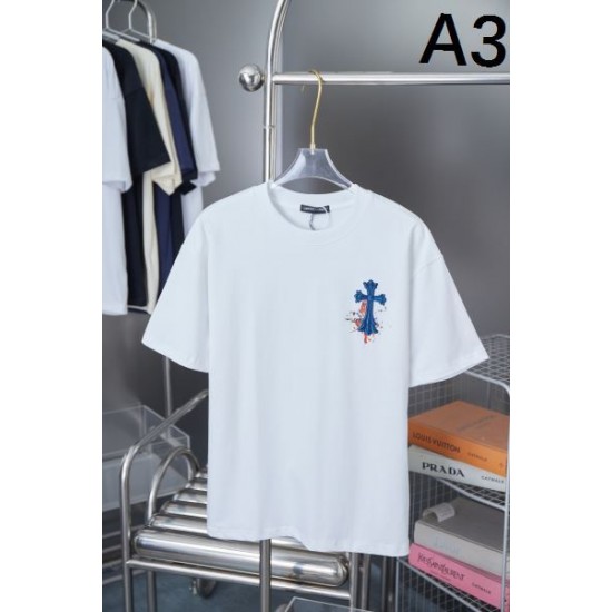 2025SS CHROME HEARTS クロムハーツ モノトーンクロスロゴ 半袖Tシャツ 人気再燃アイテム