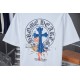 2025SS CHROME HEARTS クロムハーツ モノトーンクロスロゴ 半袖Tシャツ 人気再燃アイテム