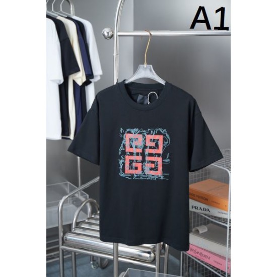 2025SS GIVENCHY ジバンシィ ロゴ刺繍入り 半袖Tシャツ シンプルながら存在感抜群