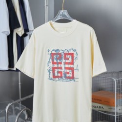 2025SS GIVENCHY ジバンシィ ロゴ刺繍入り 半袖Tシャツ シンプルながら存在感抜群